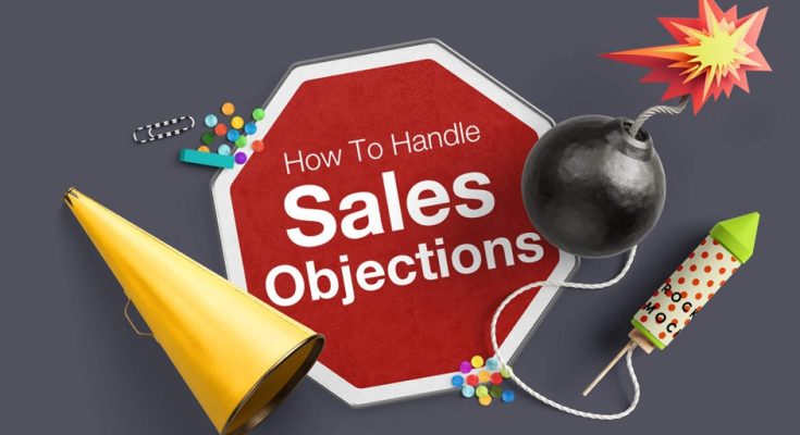 What are the 4 steps to overcoming sales objections?