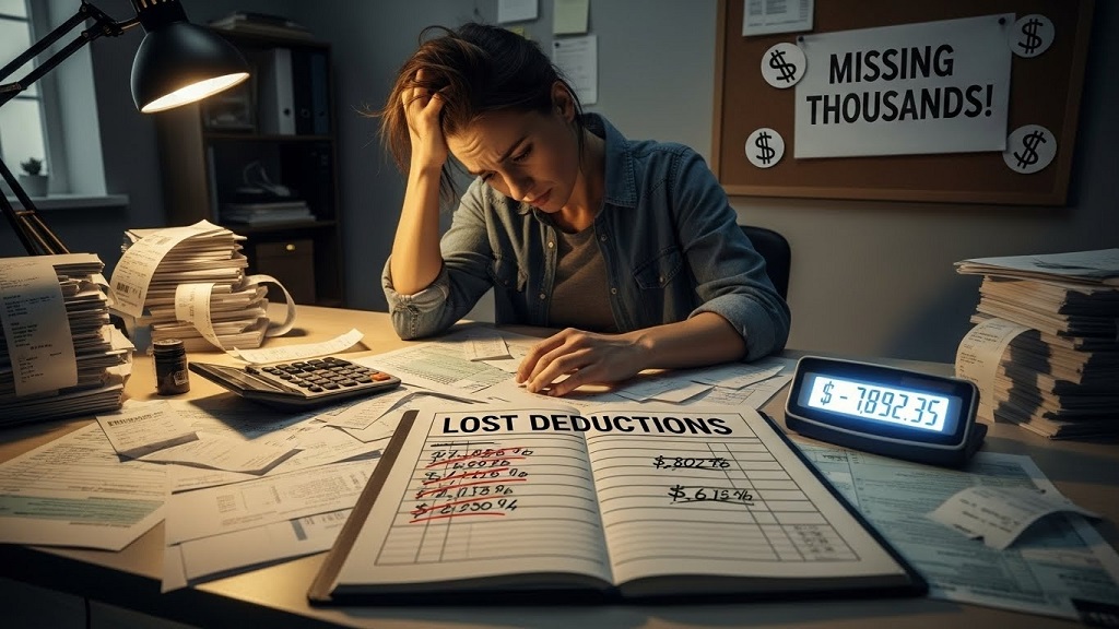 Calculator and expense receipts showing tax deductions for small businesses