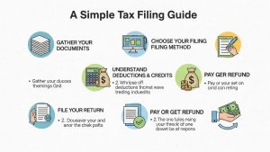 Step-by-step income tax filing guide for beginners