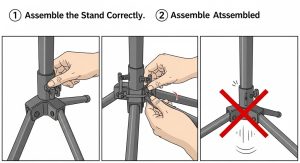 how to prevent projector stand shaking with weight base