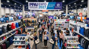 Branded merchandise and promotional products displayed at PPAI Expo 2027 in Las Vegas Nevada